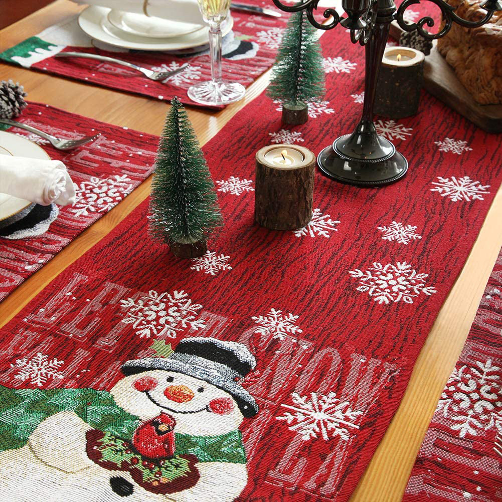 Christmas Tablecloth Decorations For Home Table Xmas