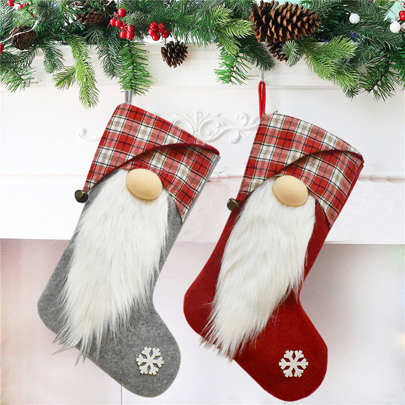 Christmas Stockings Xmas Tree Fireplace Decorative