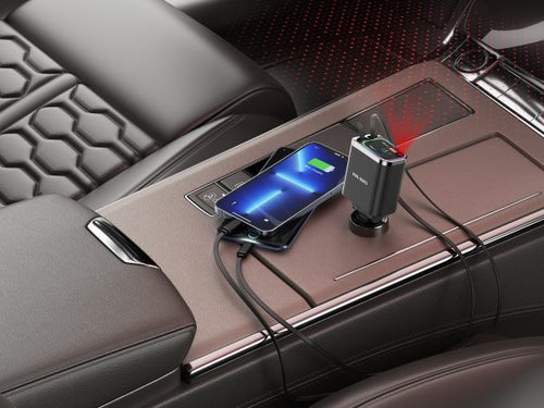 38W USB + Type - C Dual Ports Car Charger with Type