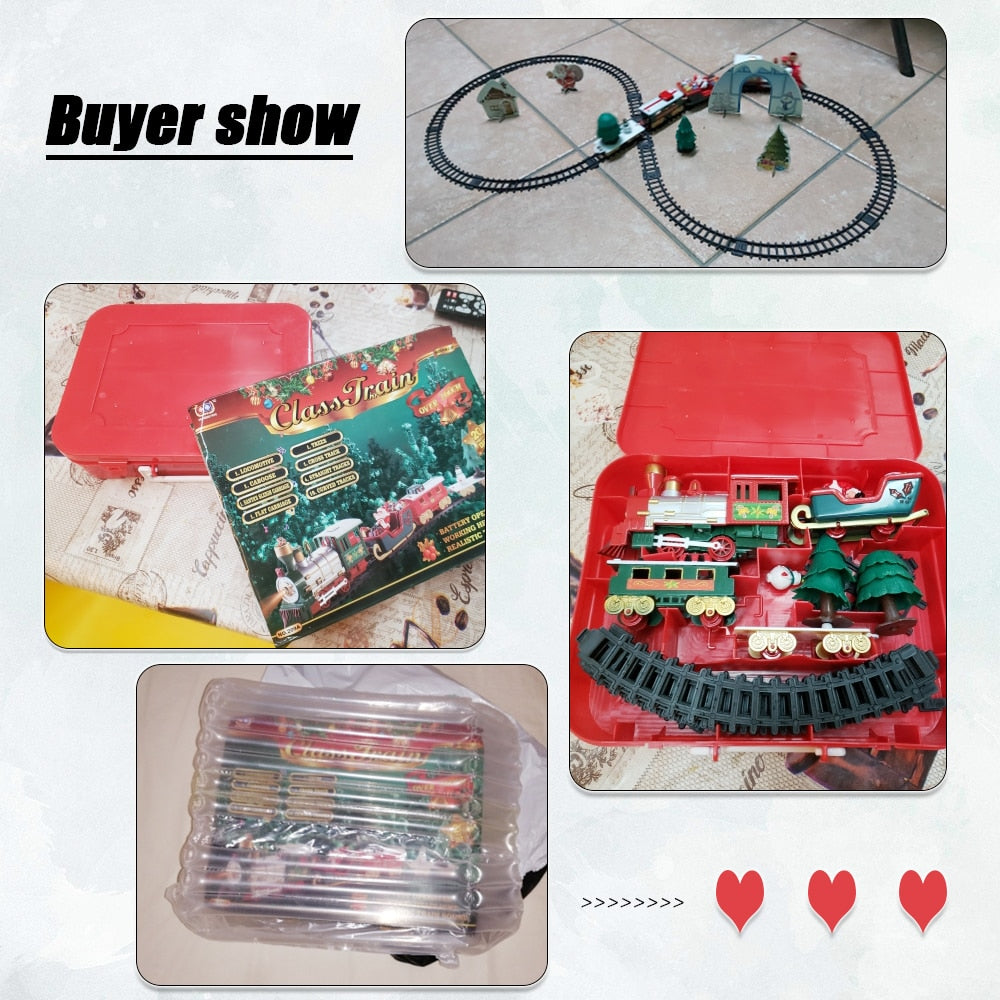 Christmas Electric Rail Car Train Toy Children's