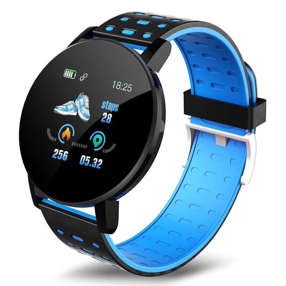 119 Plus Smart Watch - Fitness Tracker with Heart Rate Monitor & 7-Day Battery Life | Bluetooth Smartwatch