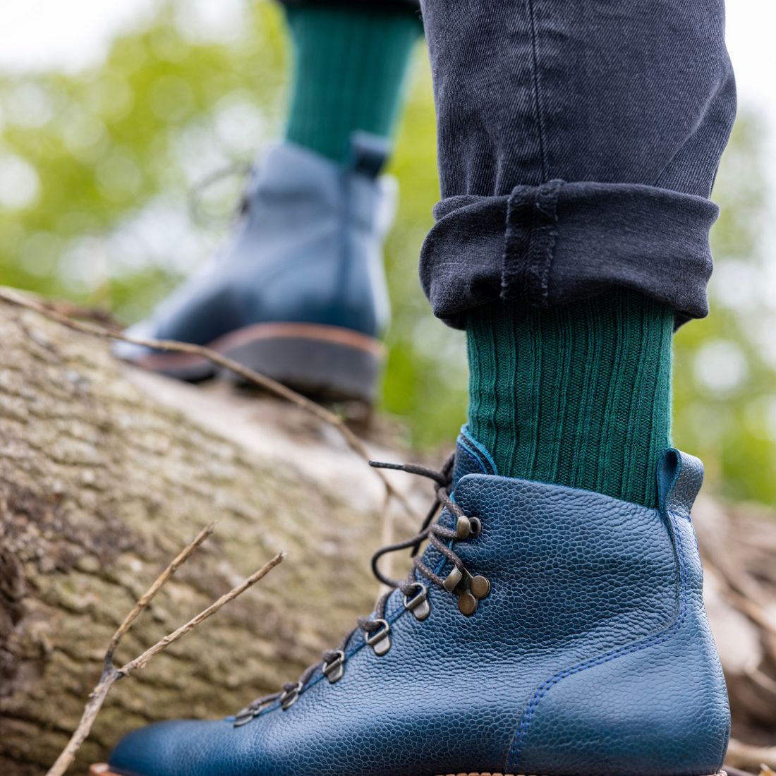 Chaussettes montantes en bambou Racing Green