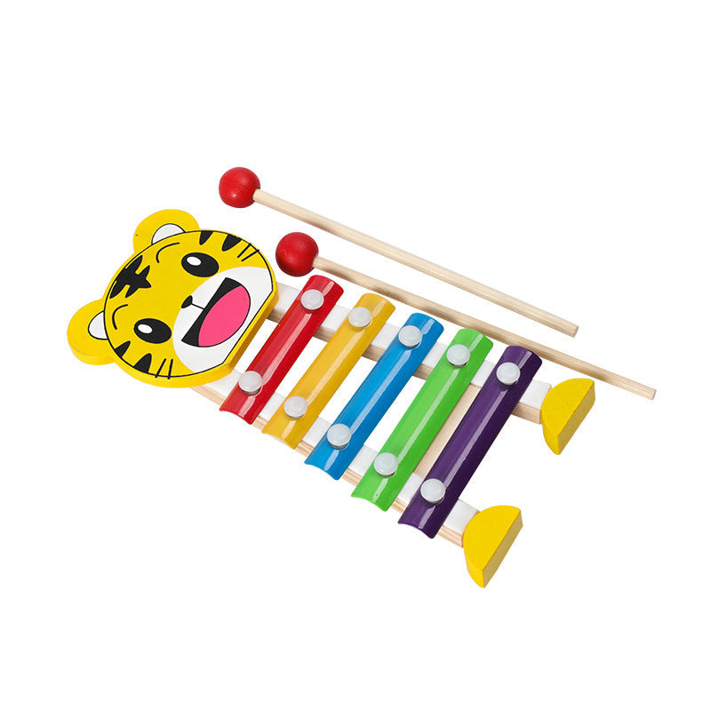 Wooden Toys Rattles Educational Toy Rainbow Blocks
