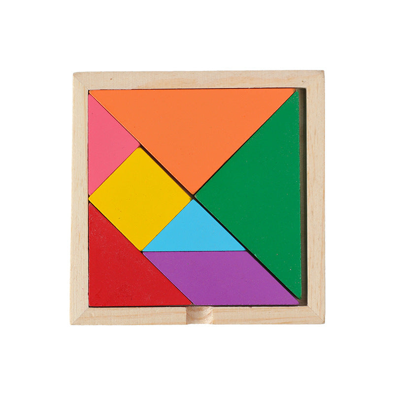 Wooden Toys Rattles Educational Toy Rainbow Blocks