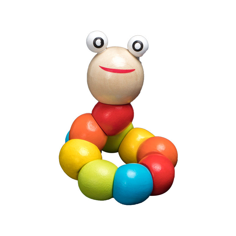 Wooden Toys Rattles Educational Toy Rainbow Blocks
