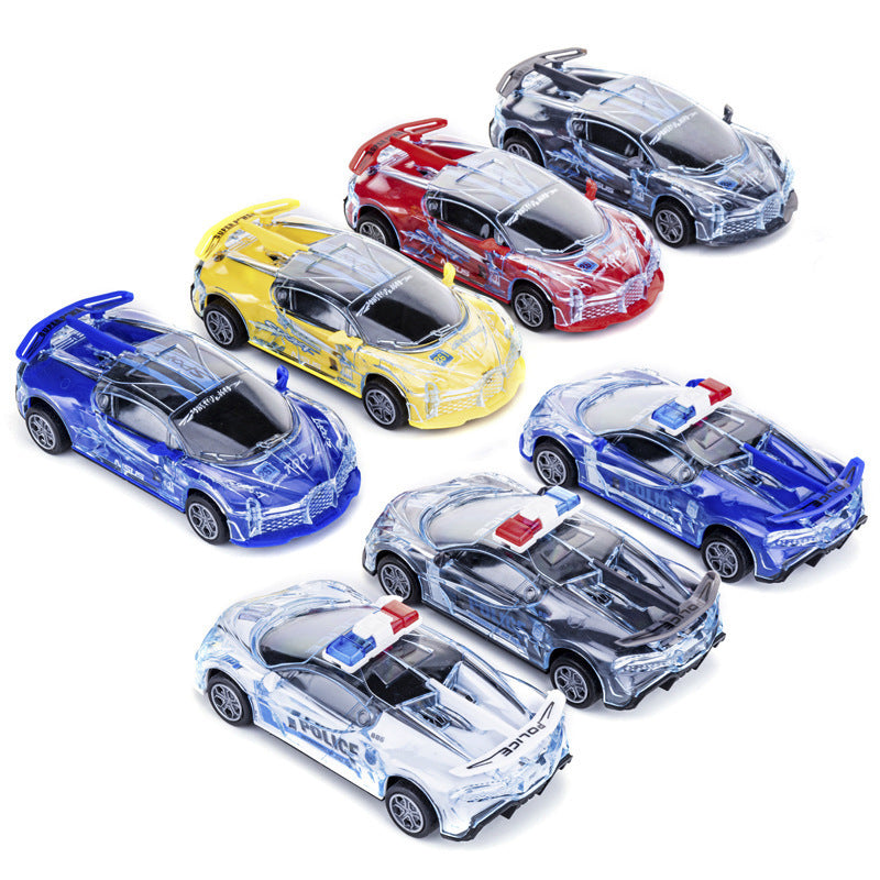 Children's Electric Universal Transparent Police Car