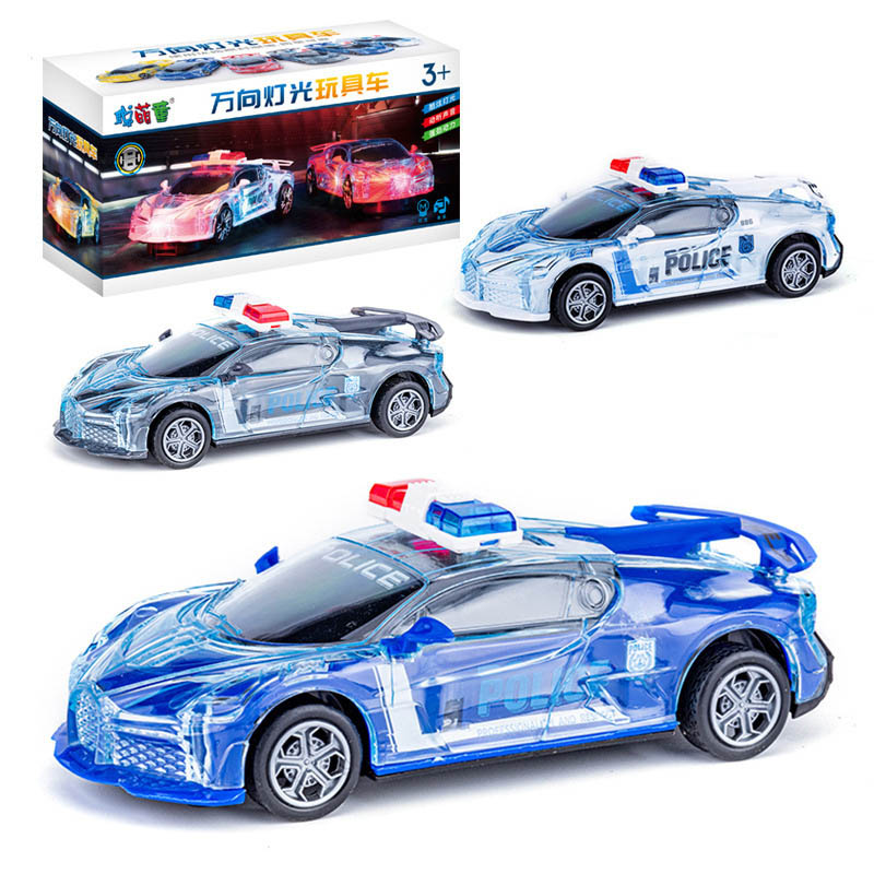 Children's Electric Universal Transparent Police Car