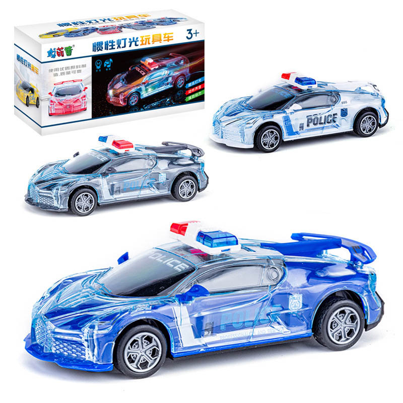 Children's Electric Universal Transparent Police Car