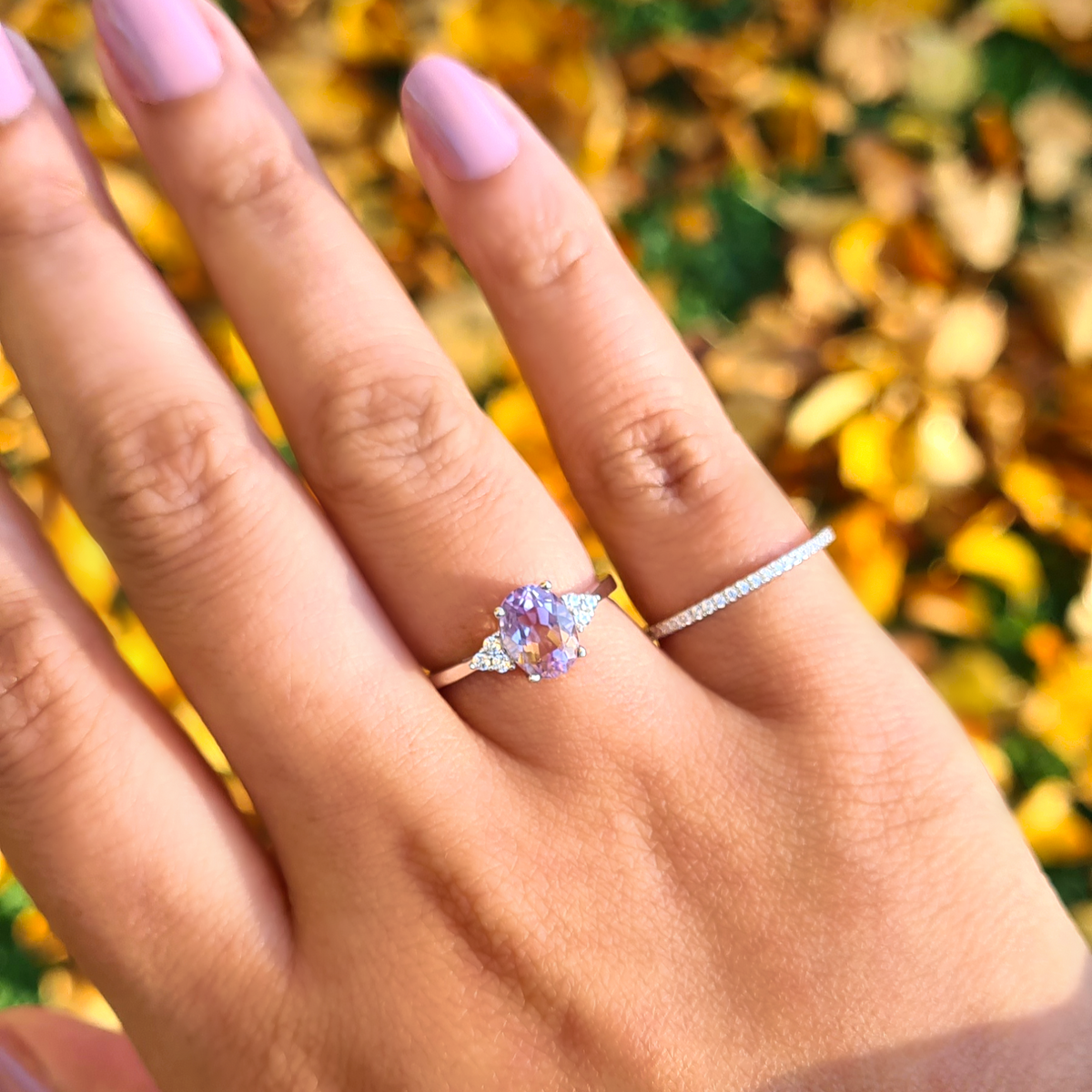 Lavender Amethyst Ring in Sterling Silver