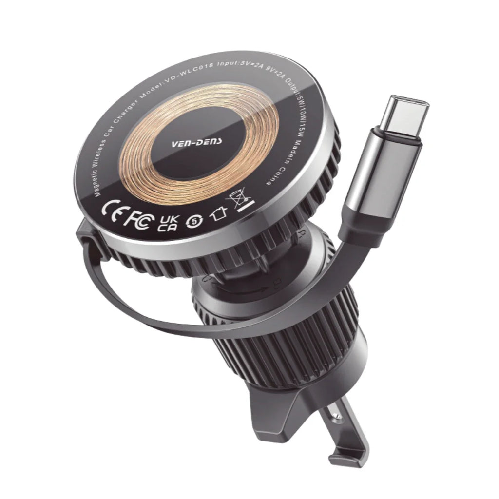 360 Rotation Magnetic Wireless Car Charger With Type