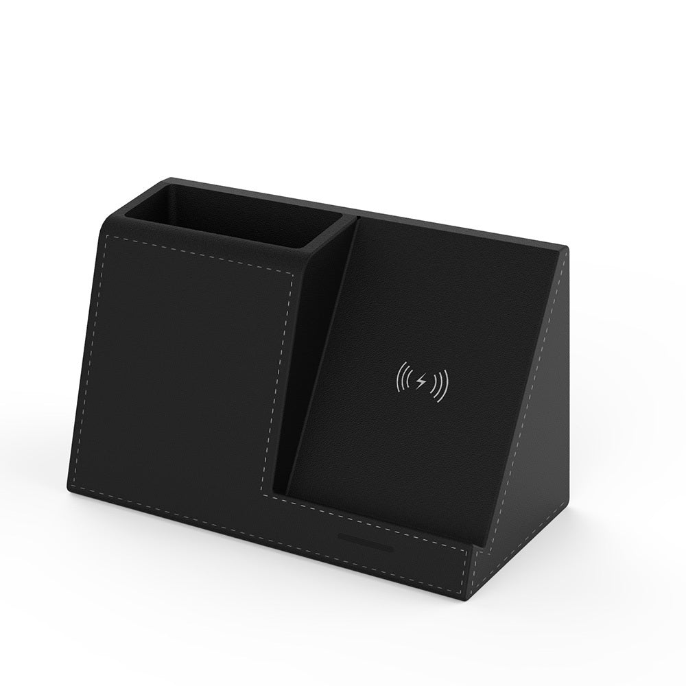 Leather Pen Holder & Wireless Phone Charger