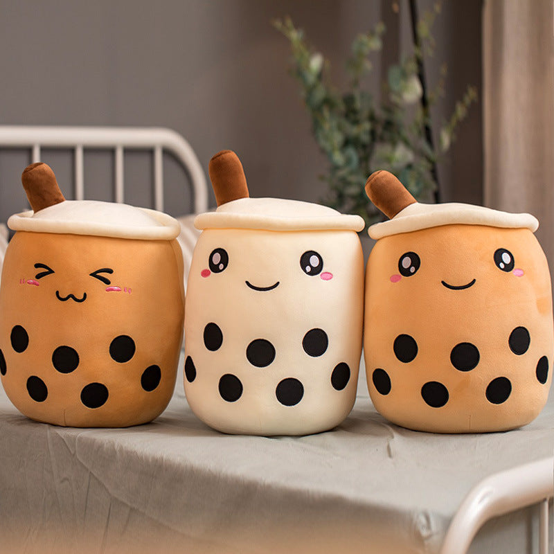 Cute Fruit Drink Plush Stuffed Soft Strawberry Milk Tea