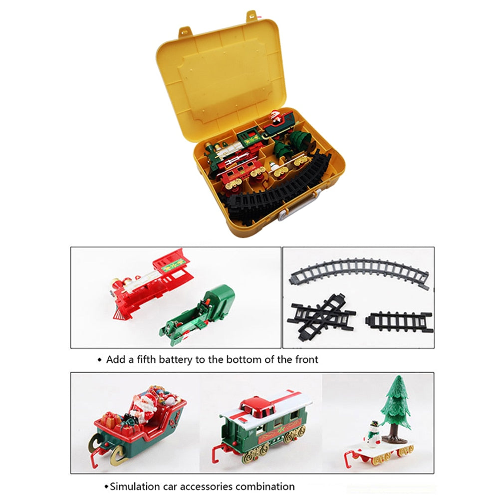 Christmas Electric Rail Car Train Toy Children's