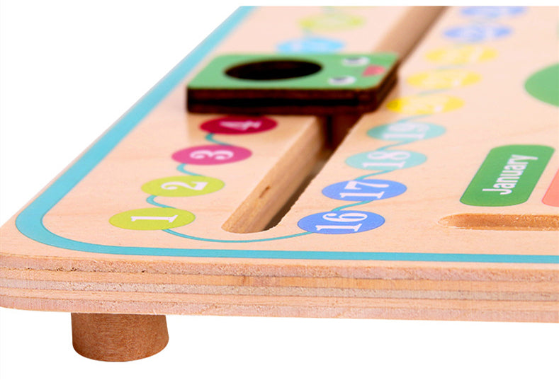 Montessori Wooden Toys Baby Weather Season Calendar