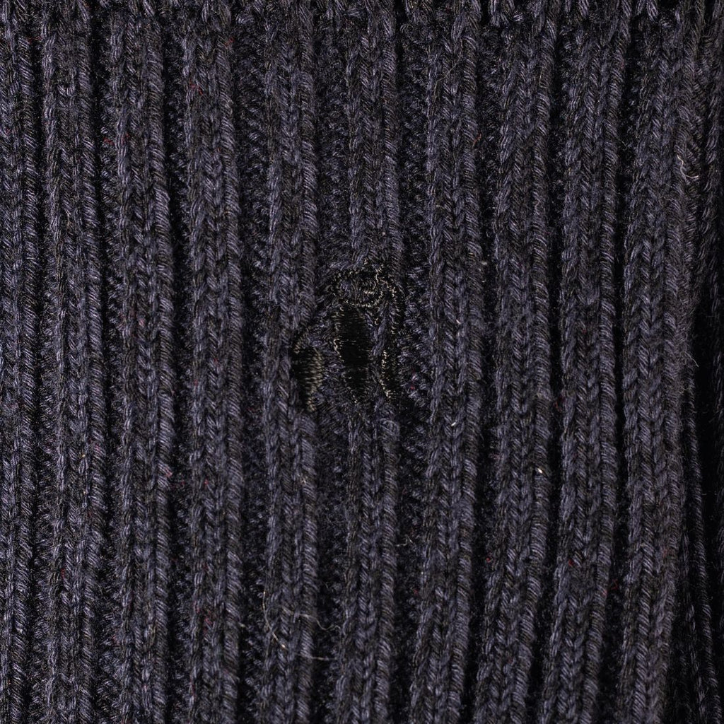 Chaussettes montantes en bambou bleu marine