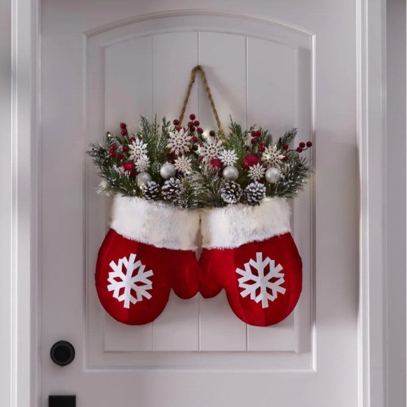 Christmas Garland Creative Glove Shaped Simulated