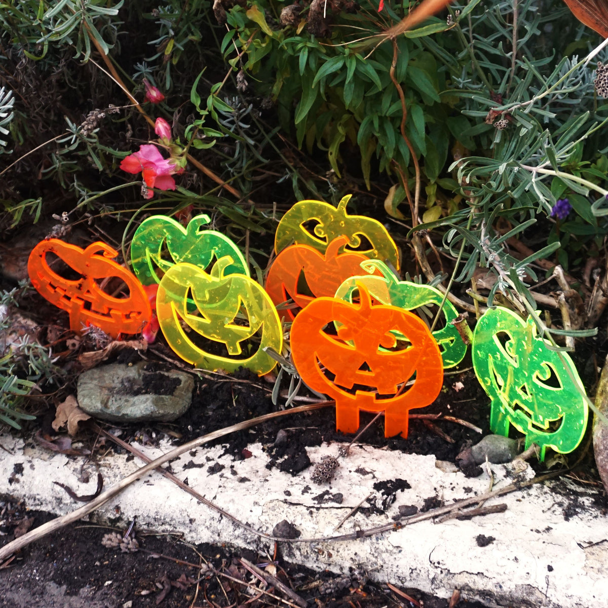 Garden Décor Ornament Stakes Set of 3 'Halloween