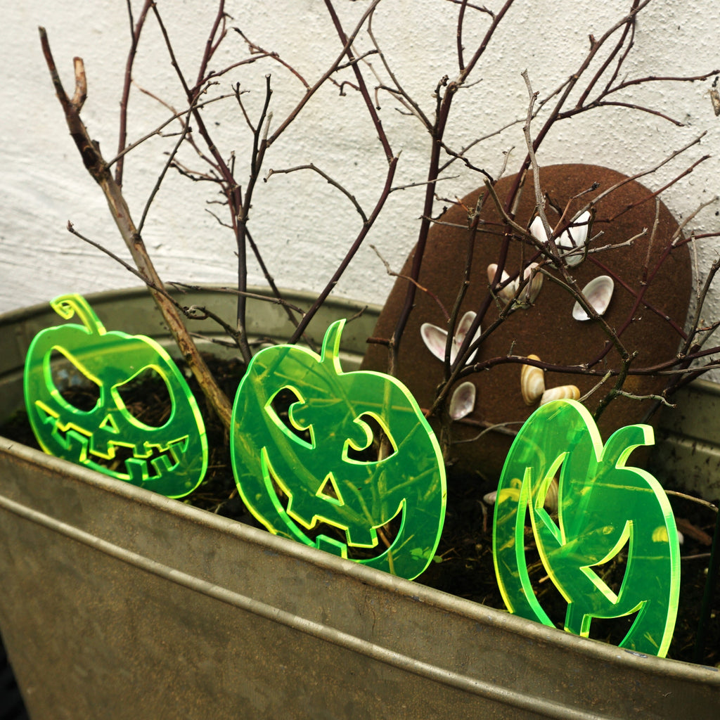 Garden Décor Ornament Stakes Set of 3 'Halloween