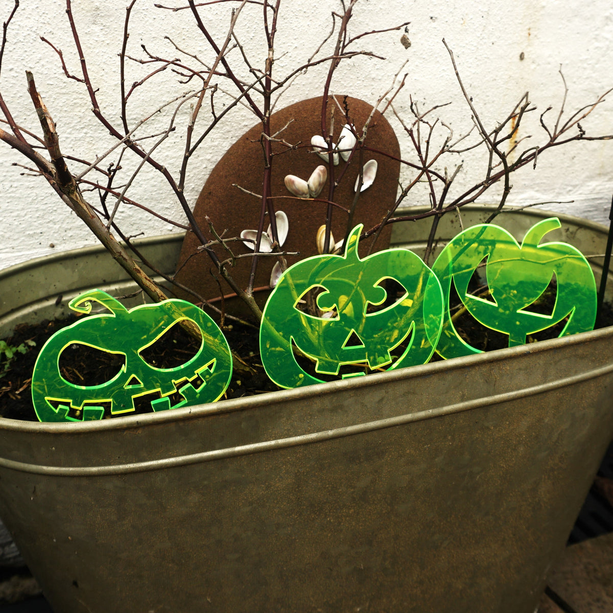 Garden Décor Ornament Stakes Set of 3 'Halloween