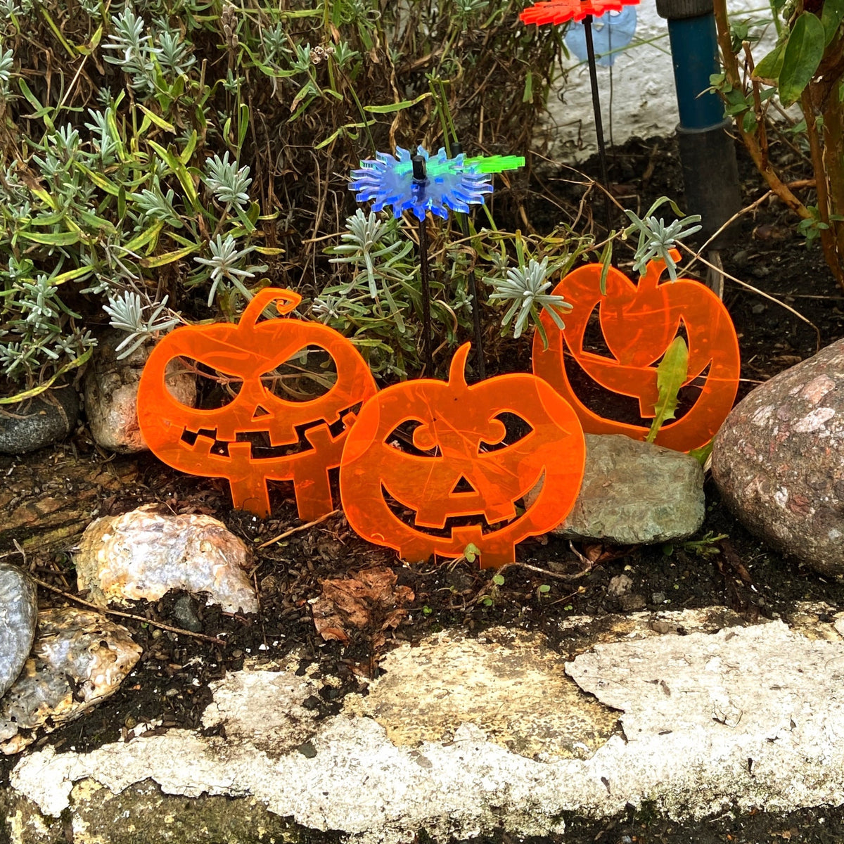 Garden Décor Ornament Stakes Set of 3 'Halloween