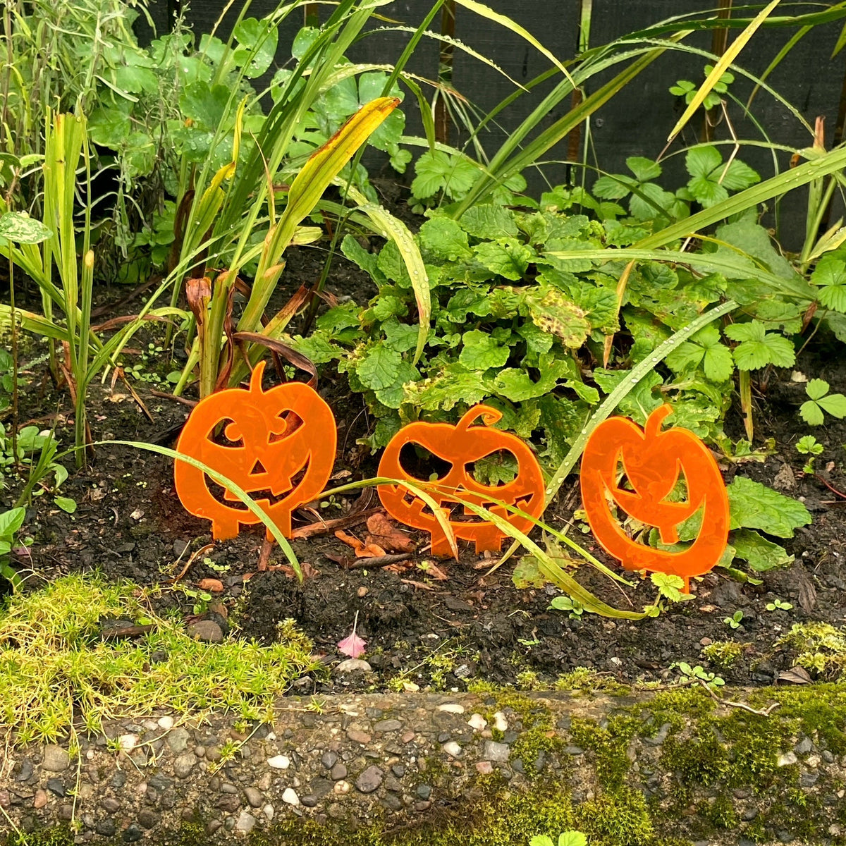 Garden Décor Ornament Stakes Set of 3 'Halloween