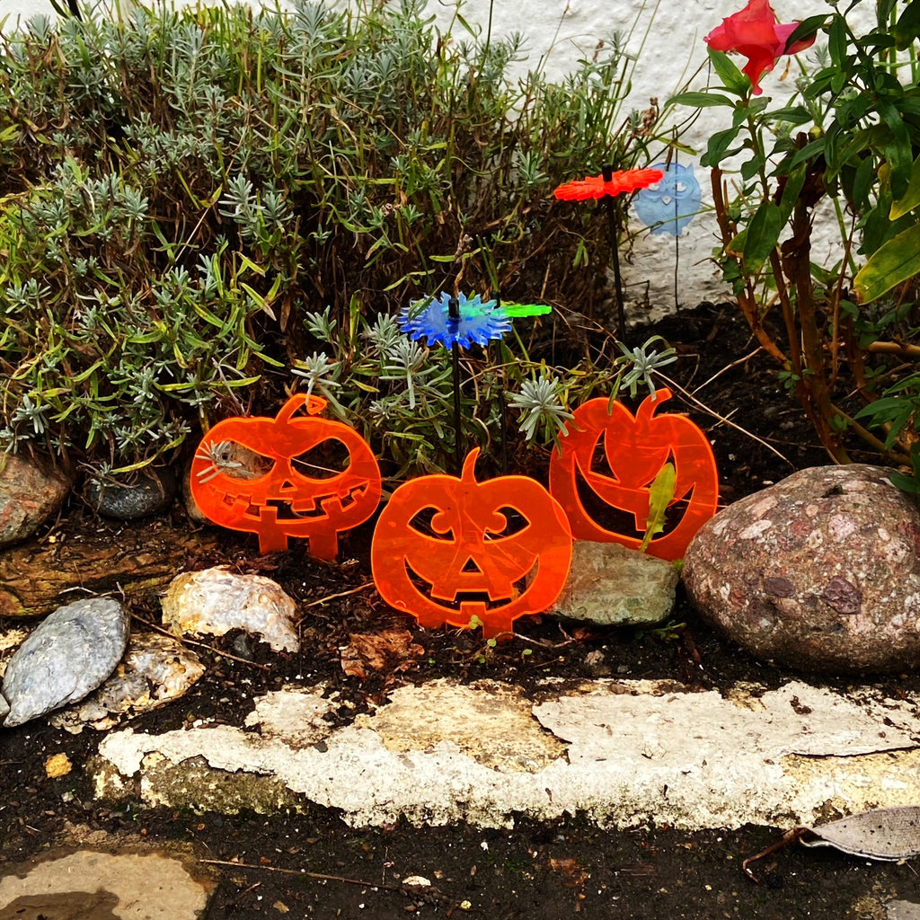 Garden Décor Ornament Stakes Set of 3 'Halloween