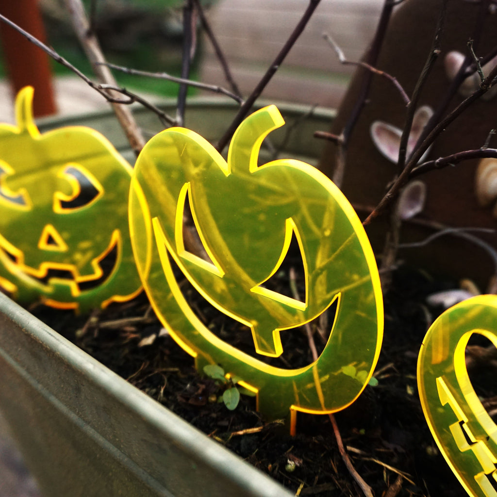 Garden Décor Ornament Stakes Set of 3 'Halloween