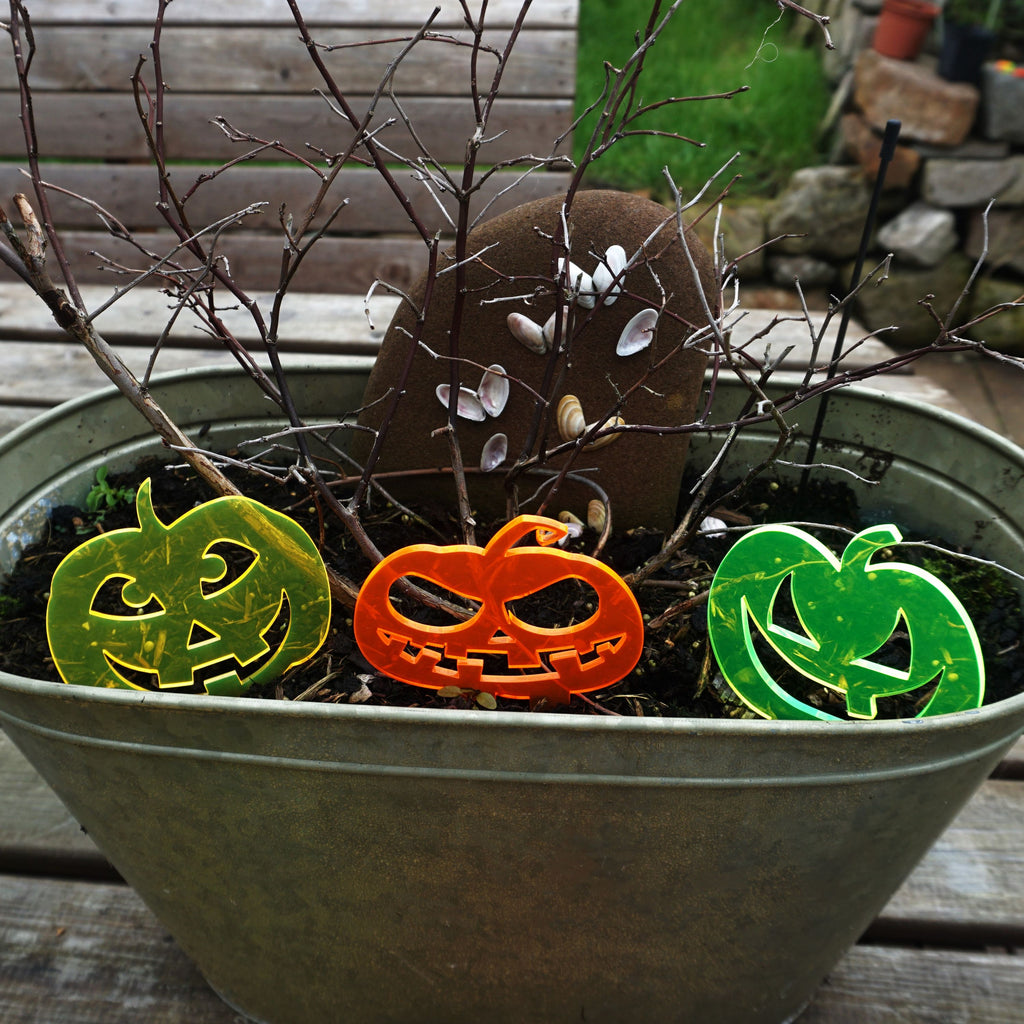 Garden Décor Ornament Stakes Set of 3 'Halloween