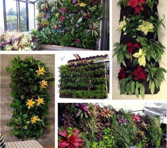 Wall Garden Hanging Planting Bags Vertical Outdoor