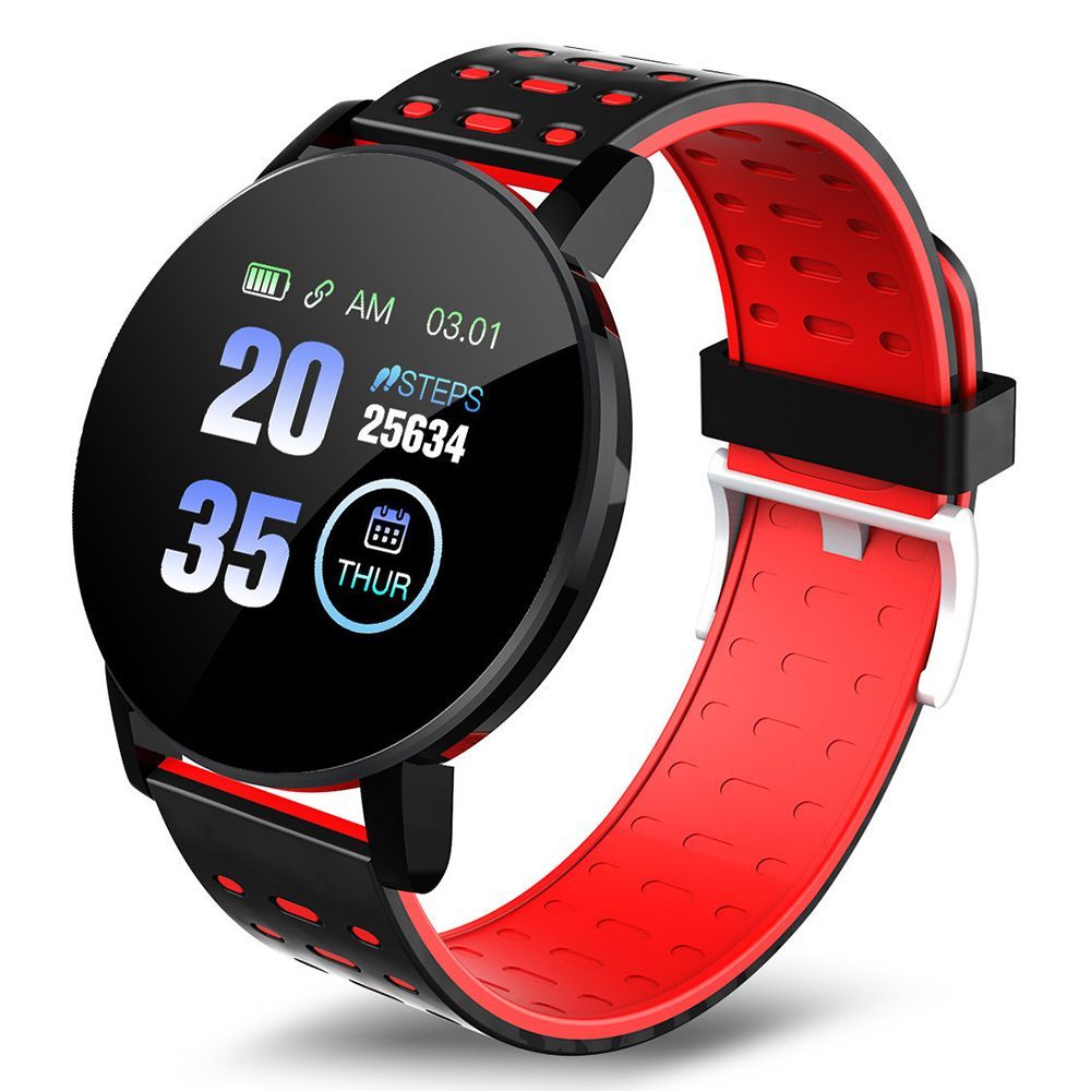 119 Plus Smart Watch - Fitness Tracker with Heart Rate Monitor & 7-Day Battery Life | Bluetooth Smartwatch