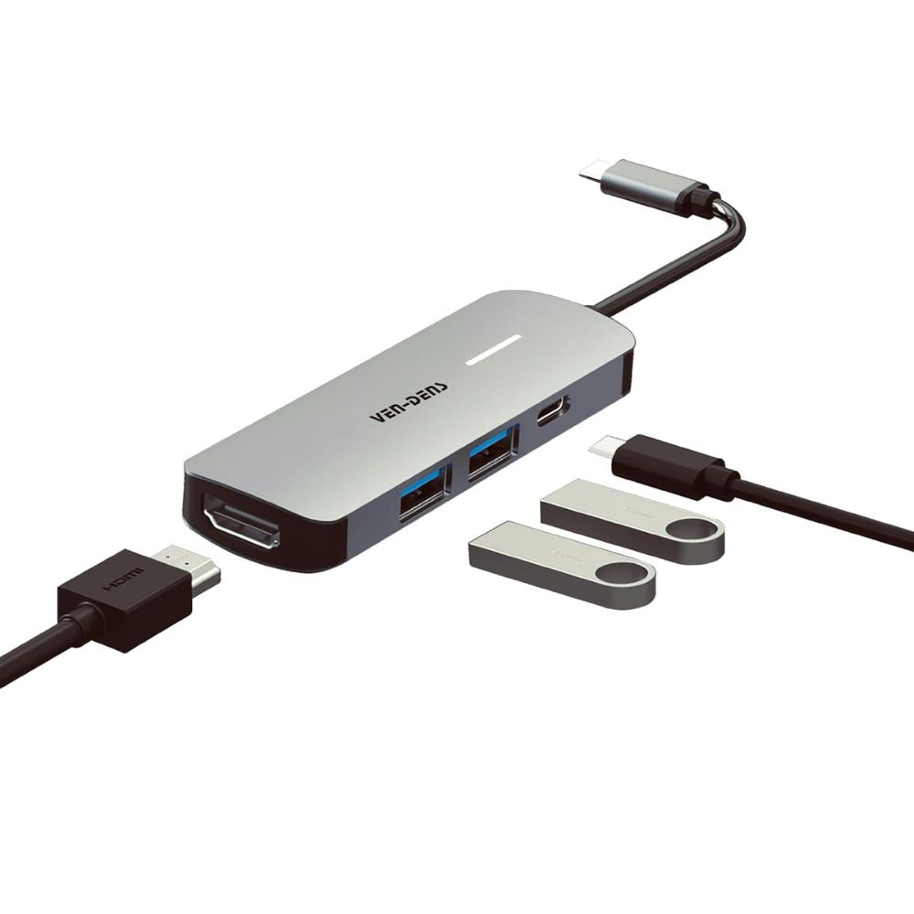 USB C 4 in 1 Hub Multifunction Adaptor with USB 2.0