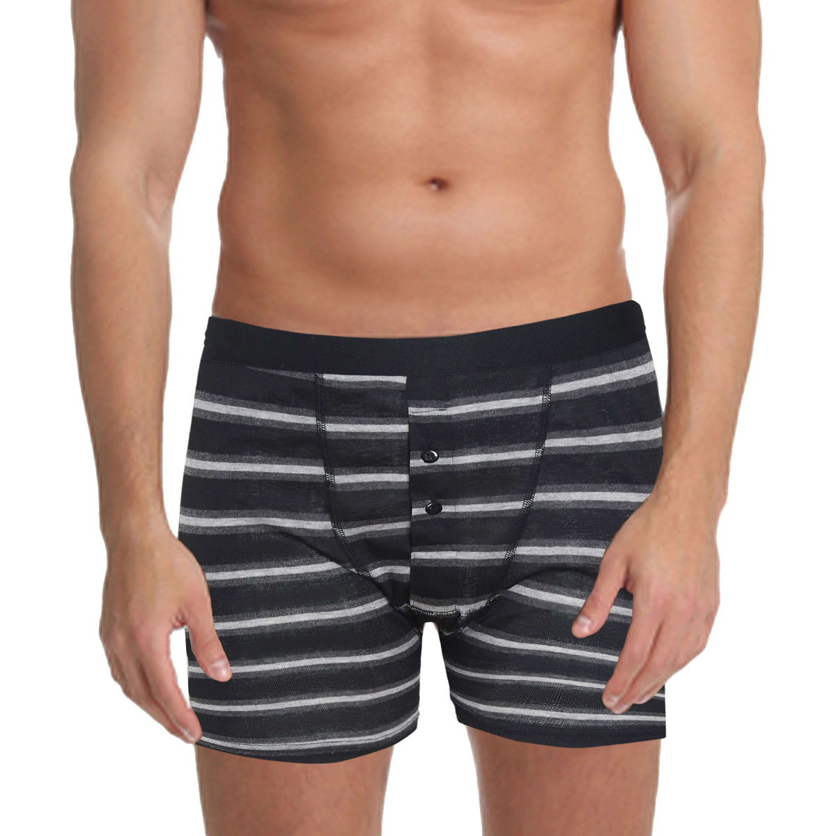 Sock Stack Boxer Shorts 6 Pack Striped Cotton