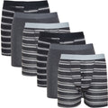Sock Stack Boxer Shorts 6 Pack Striped Cotton