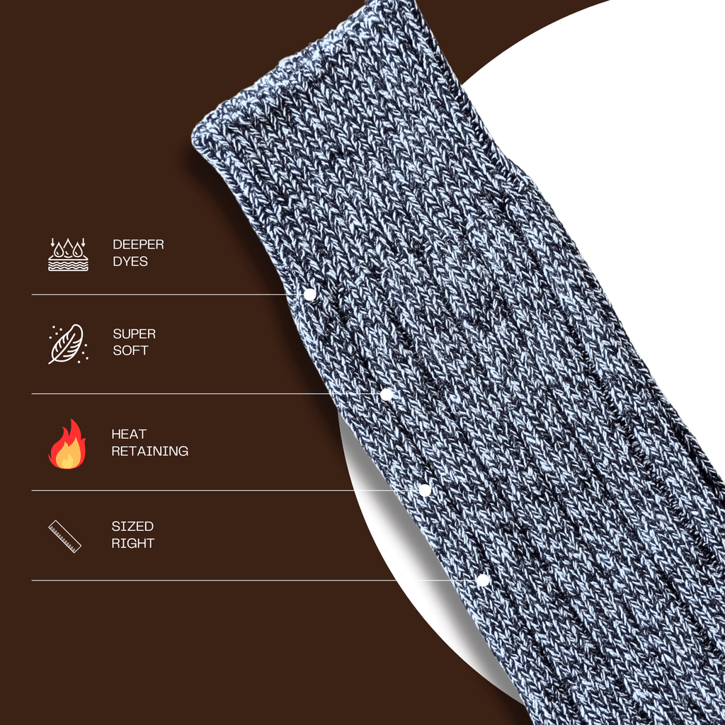 Sock Stack 6 Pairs Mens Ultra Chunky Long Wool Thermal Socks UK 6 11 EU 39 45 Assorted