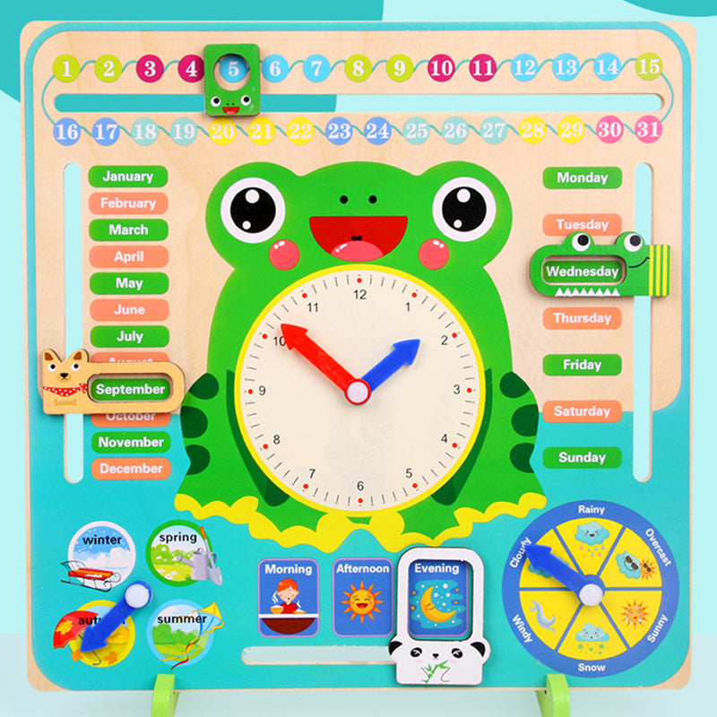 Montessori Wooden Toys Baby Weather Season Calendar