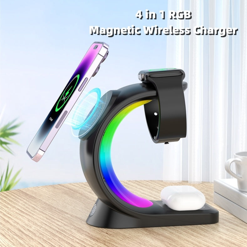 4 In 1 Magnetic Wireless Charger Fast Charging For