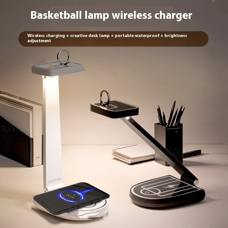 Basketball Hoop LED Table Lamp with Wireless Charging