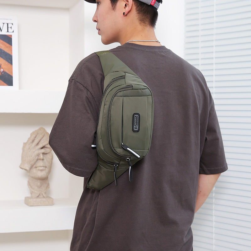 Sac banane multifonctionnel pour hommes Sacs à bandoulière résistants à l'usure et imperméables