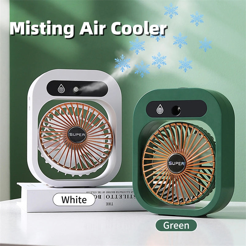 USB Rechargeable Desk Misting Fan & Cooler