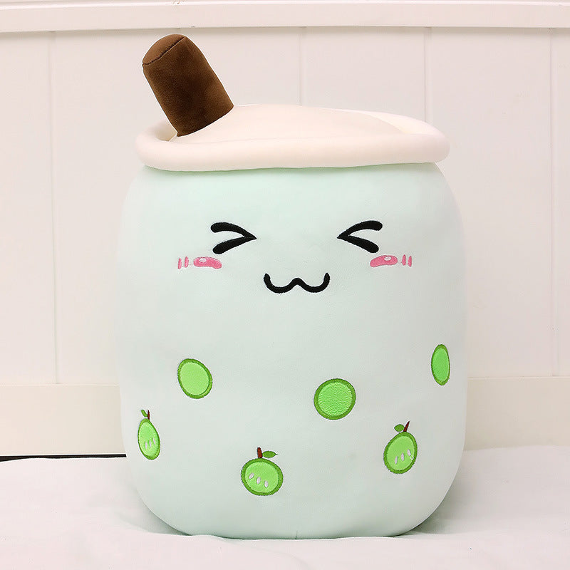 Cute Fruit Drink Plush Stuffed Soft Strawberry Milk Tea