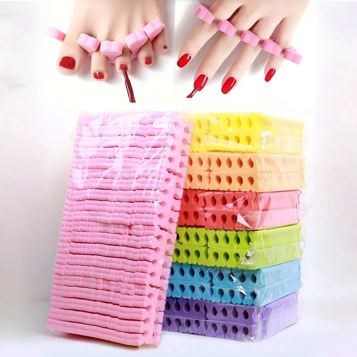 Écarteurs d'orteils souples pour les soins des ongles