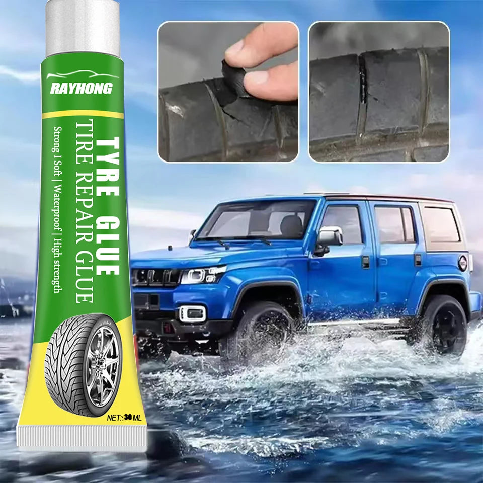 Black Tyre Repair Instant Liquid Strong Rubber