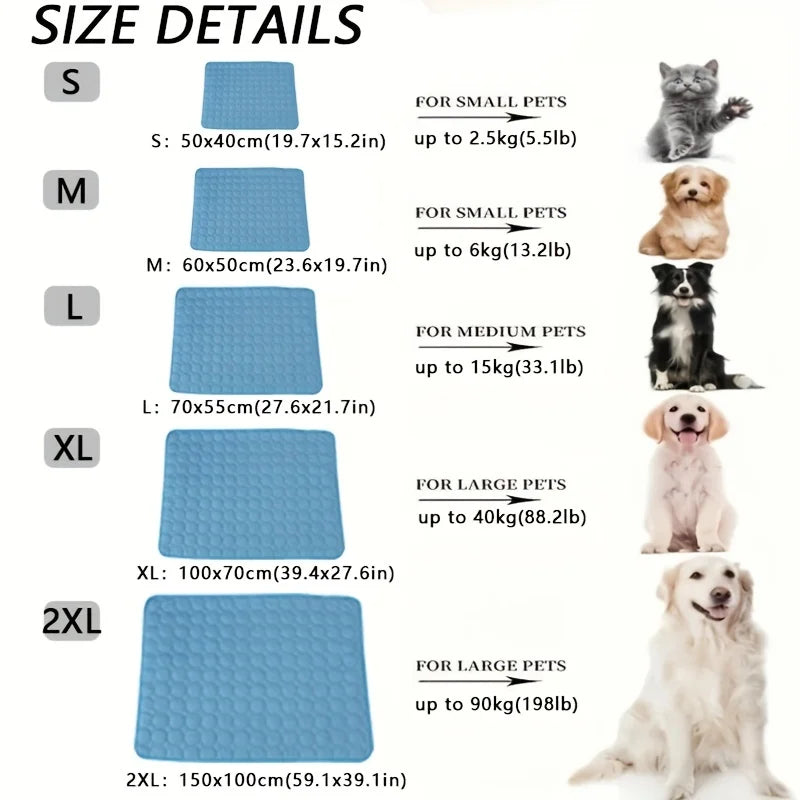 Tapis rafraîchissant pour chien, lit froid pour animaux de compagnie, été, très grande taille