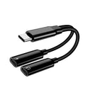 USB C to Dual USB C Adapter - Charging & Audio Splitter