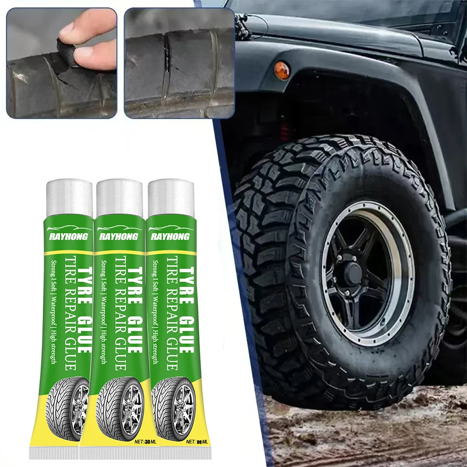Black Tyre Repair Instant Liquid Strong Rubber