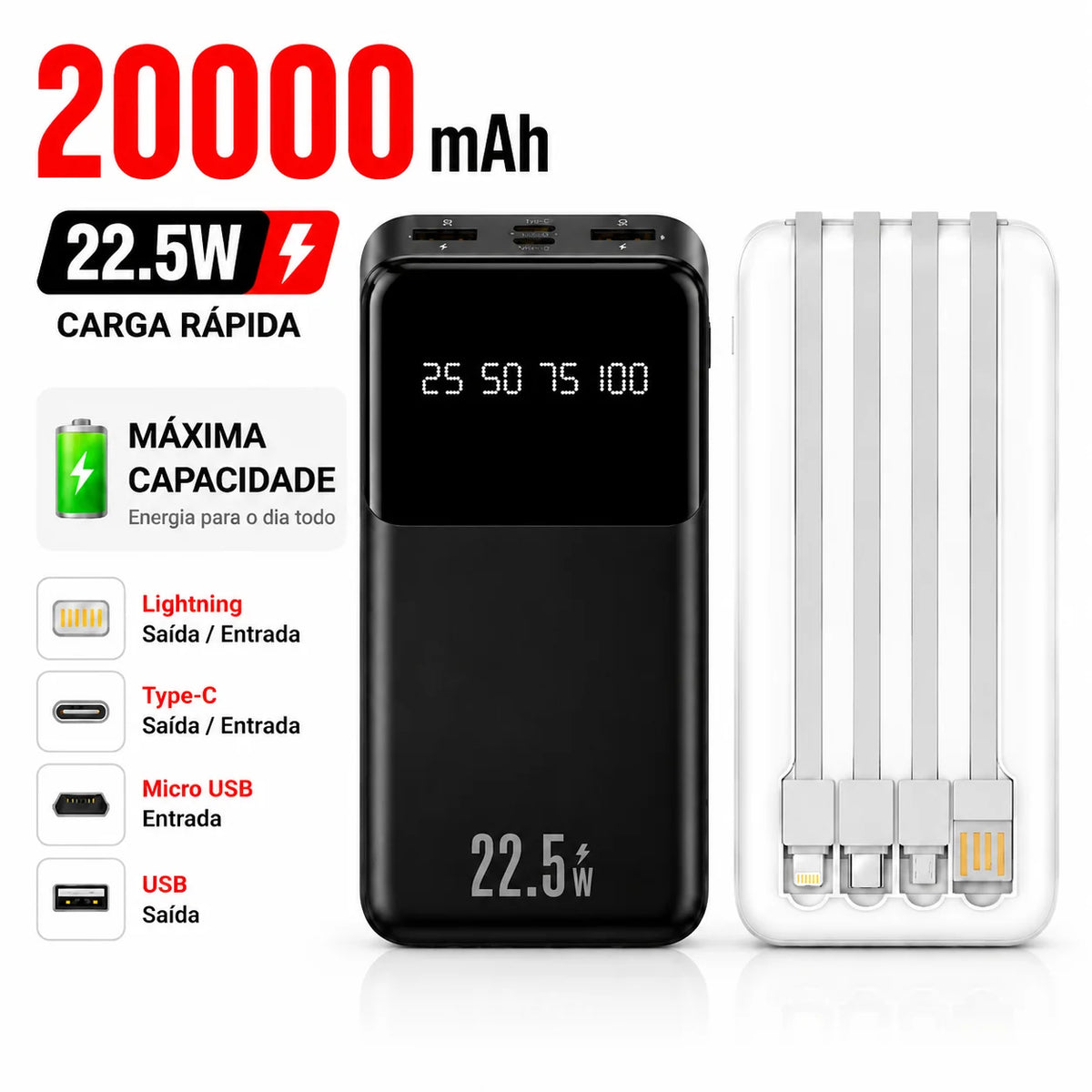 20000mAh Power Bank: Ultra - Fast Charging