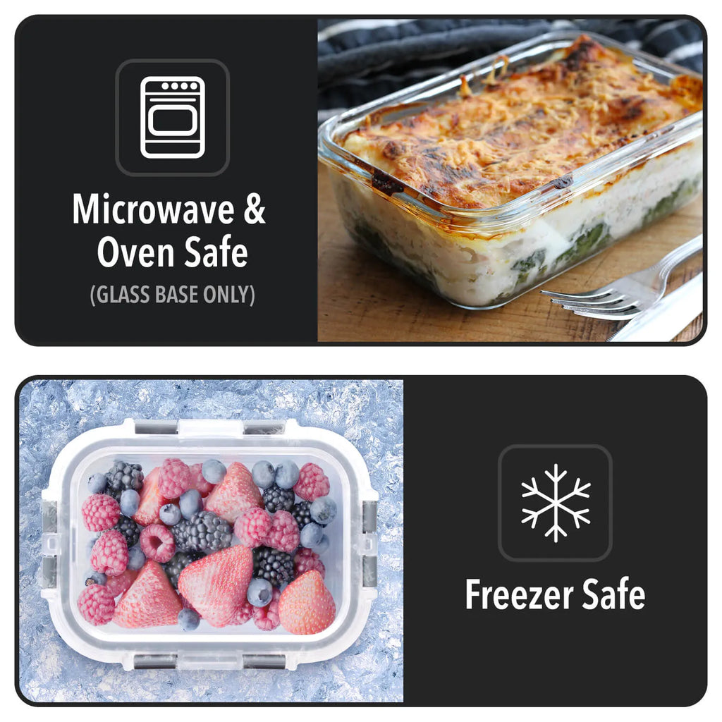 Glass Meal Prep Containers with Lids 10 Pack