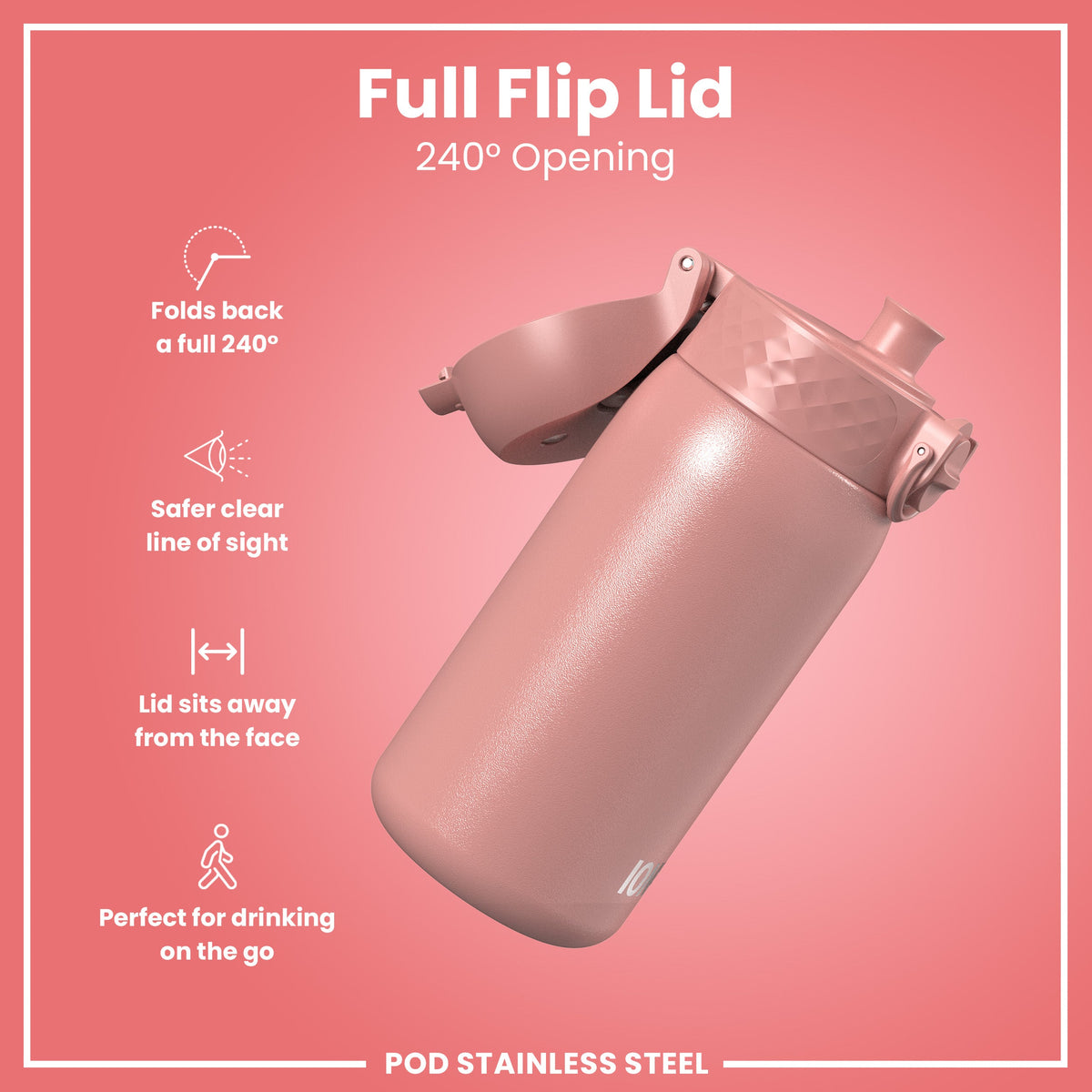 Leak Proof Kids Water Bottle, Stainless Steel
