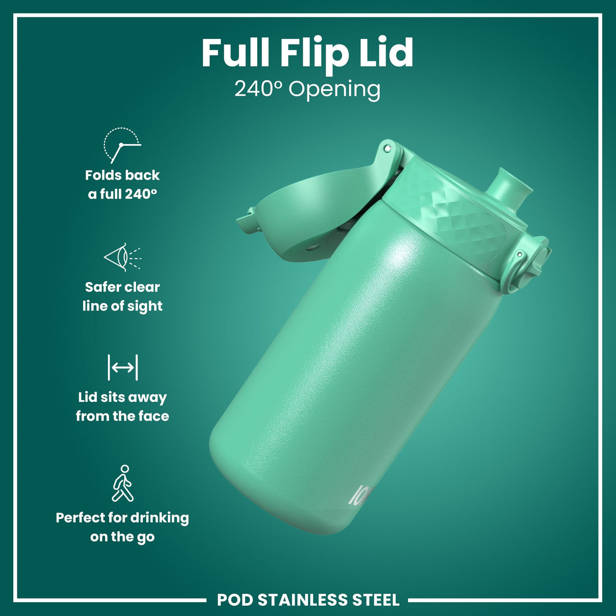 Leak Proof Kids Water Bottle, Stainless Steel