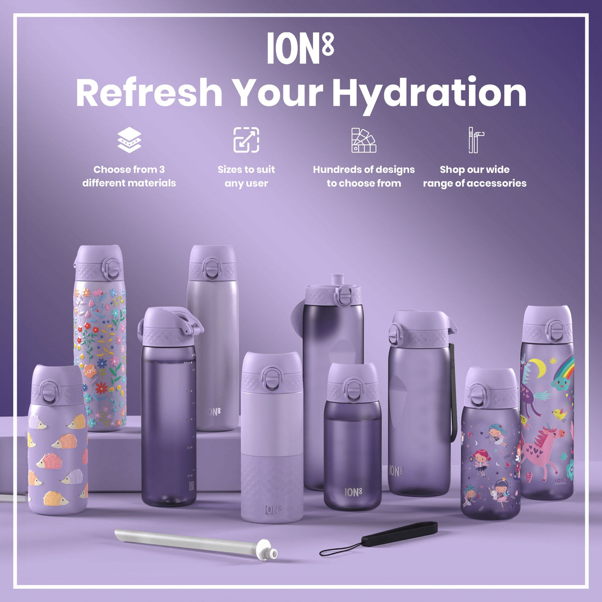 Leak Proof Kids Water Bottle, Stainless Steel
